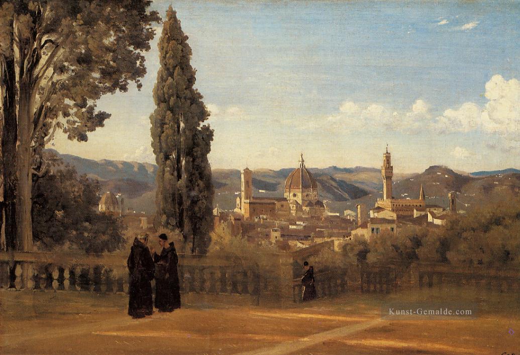 Florenz Die Boboli Gärten plein air Romantik Jean Baptiste Camille Corot Ölgemälde